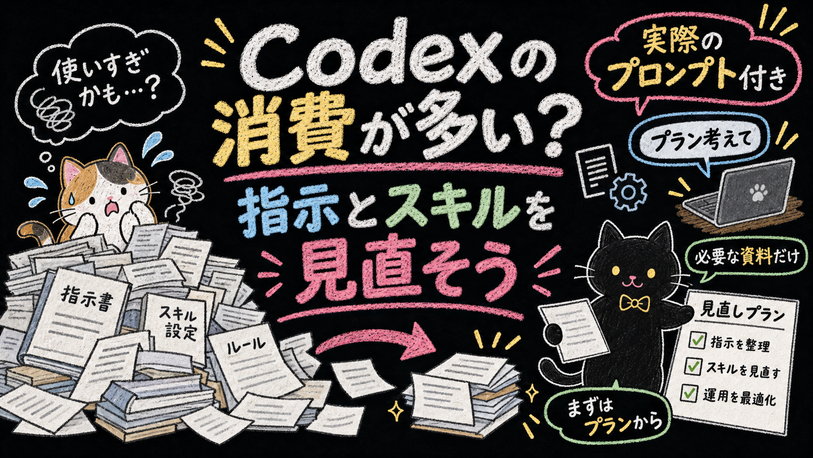 Codexの消費が多い？公式に学ぶ指示とスキルの見直し方