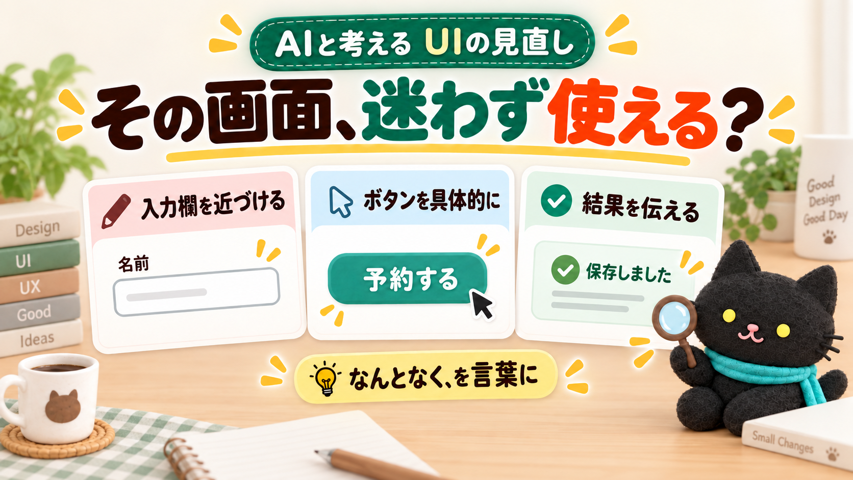 「なんか使いづらい」をAIにどう伝える？朝ライブで考えた画面の直し方