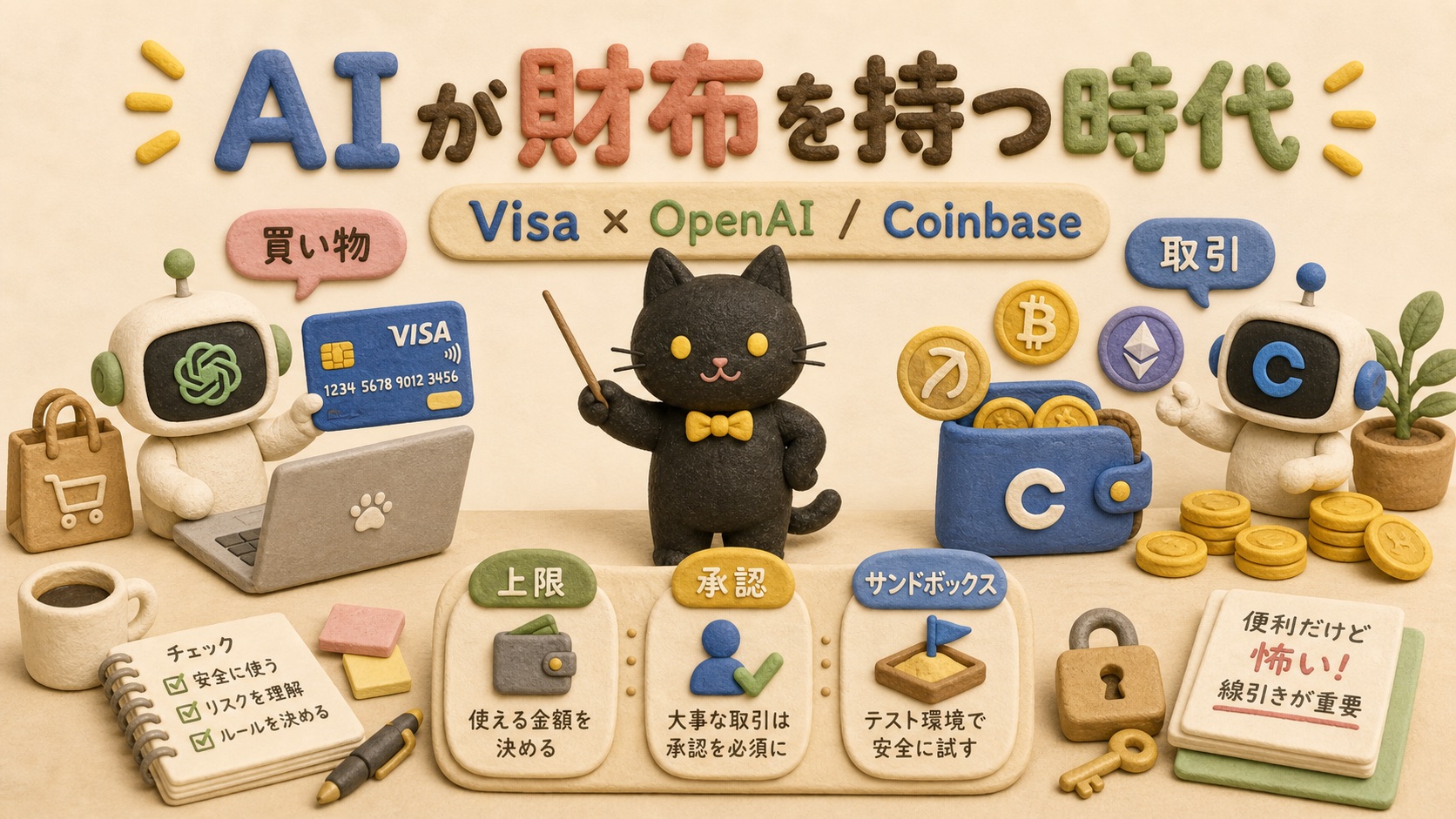 AIがお金を動かす時代へ。Visa×OpenAIとCoinbaseで考える便利さと怖さの線引き