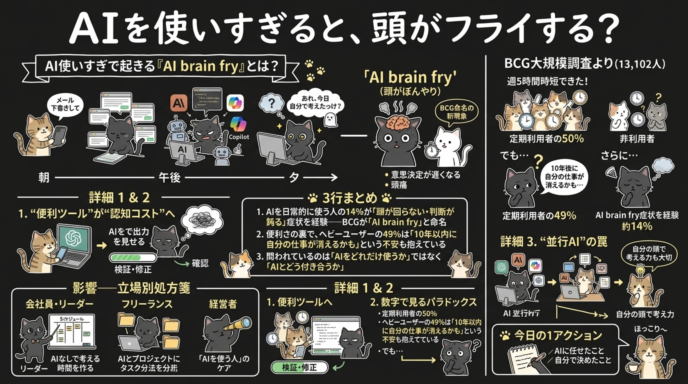 AIを使いすぎると、頭が"フライ"する？——BCGが命名した新現象の正体