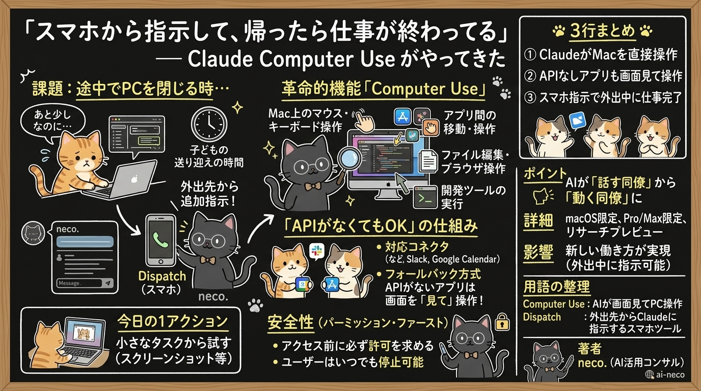 「スマホから指示して、帰ったら仕事が終わってる」— Claude Computer Use がやってきた