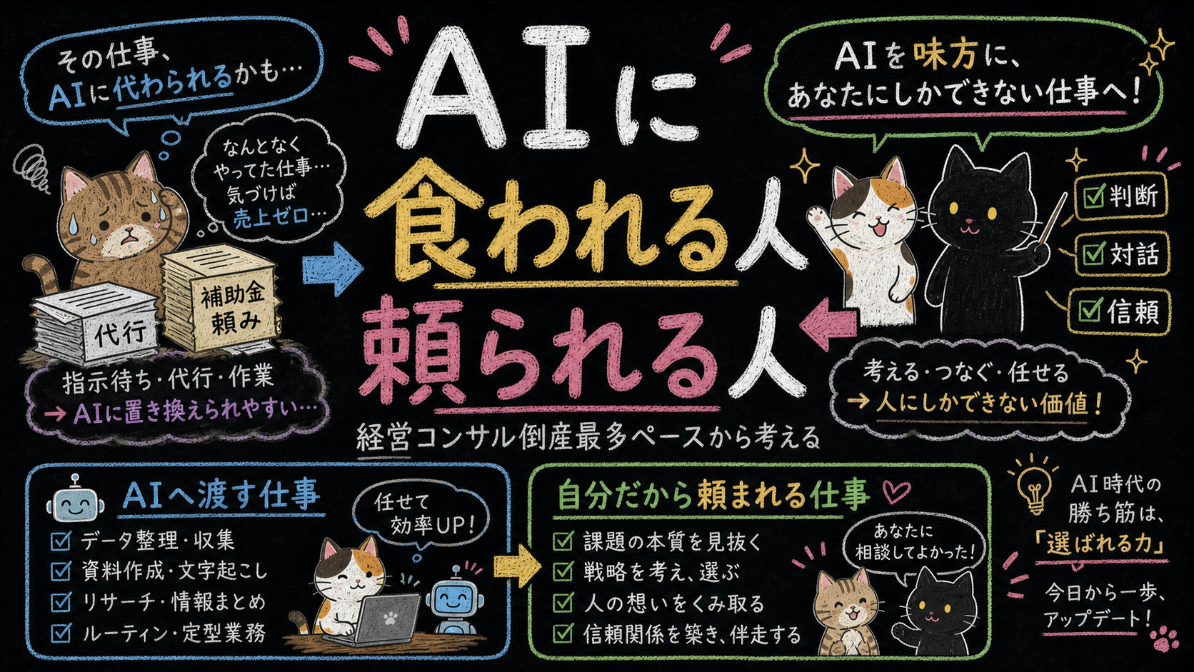経営コンサルの倒産・廃業が過去最多ペース。AIに「食われる人」と「頼られる人」の分かれ目はどこ？