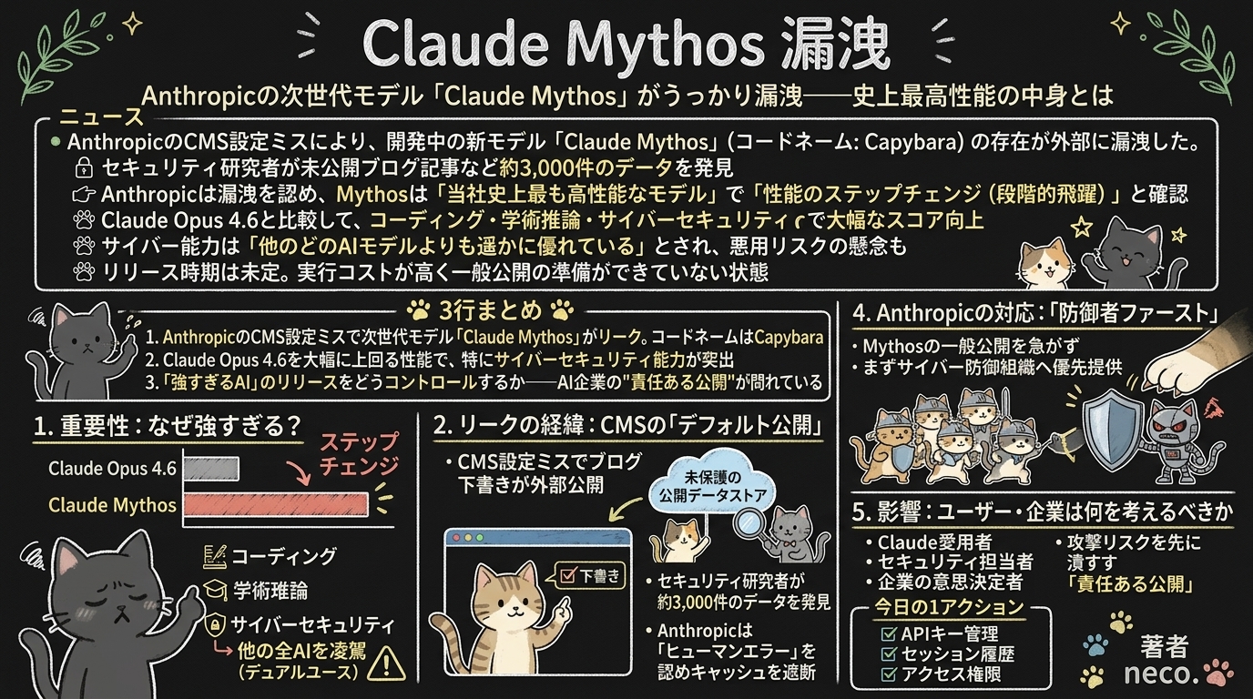 Anthropicの次世代モデル「Claude Mythos」がうっかり漏洩——史上最高性能の中身とは