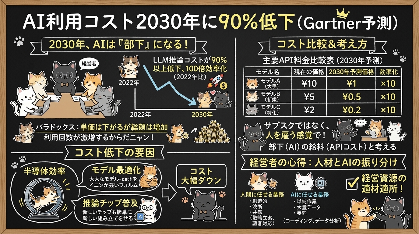AIの利用コストは2030年までに90%下がる — でも"総額は上がる"というパラドックス