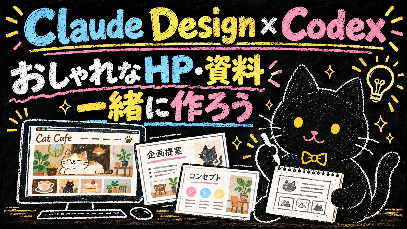 Claudeに相談して、Codexに画像をお願い。猫カフェのLPで試したClaude Designの使い方
