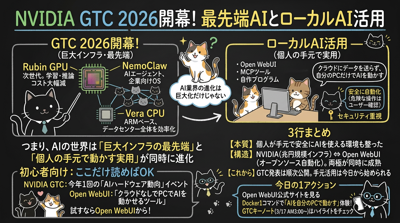 NVIDIA GTC 2026が開幕！ 最先端AIの裏で「自分のPCでAIを動かす」選択肢が広がっている
