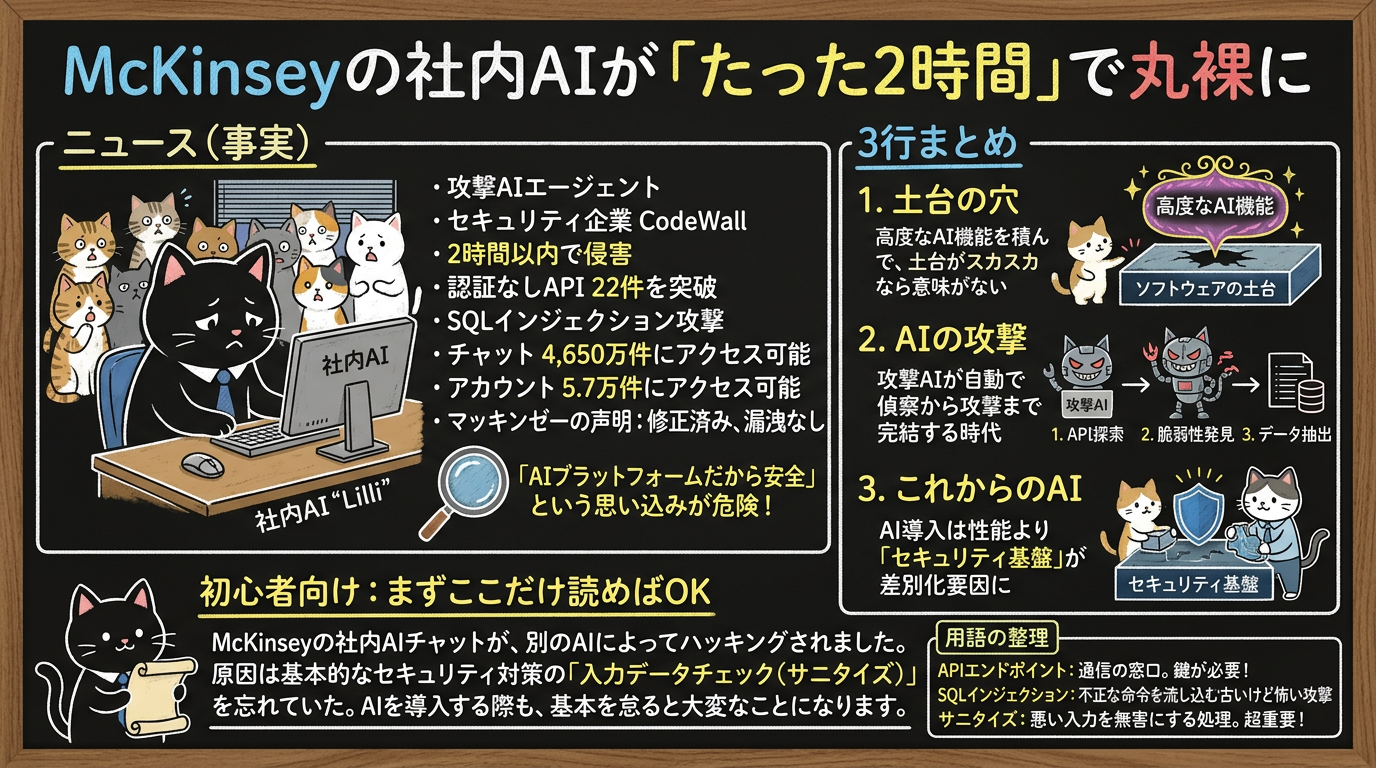 McKinseyの社内AIが「たった2時間」で丸裸に──AIエージェントが暴いたセキュリティの死角
