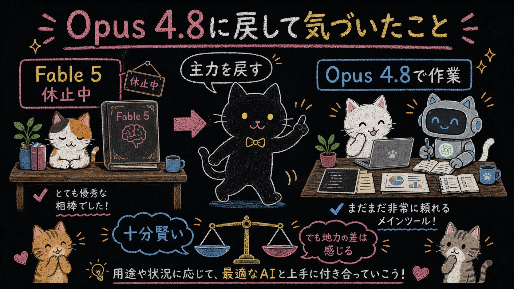 Opus 4.8に戻して気づいたこと