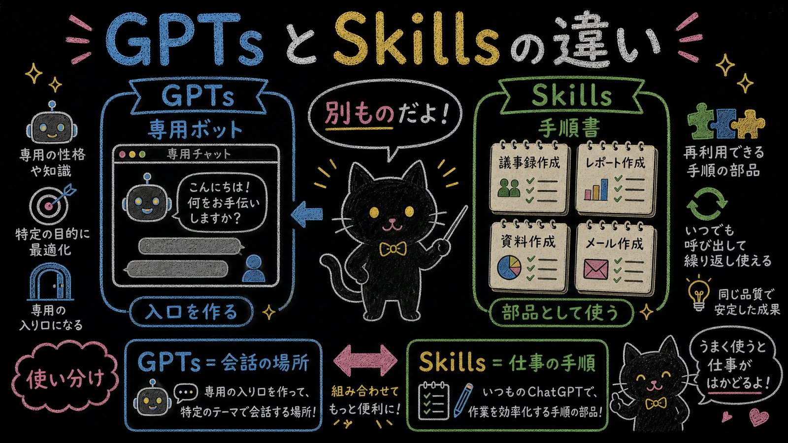 カスタムGPTsとSkillsの違い
