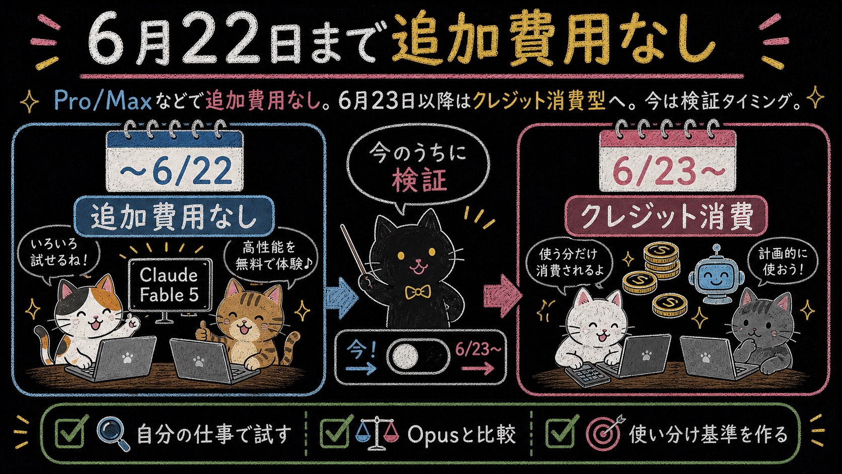 6月22日まで追加費用なし