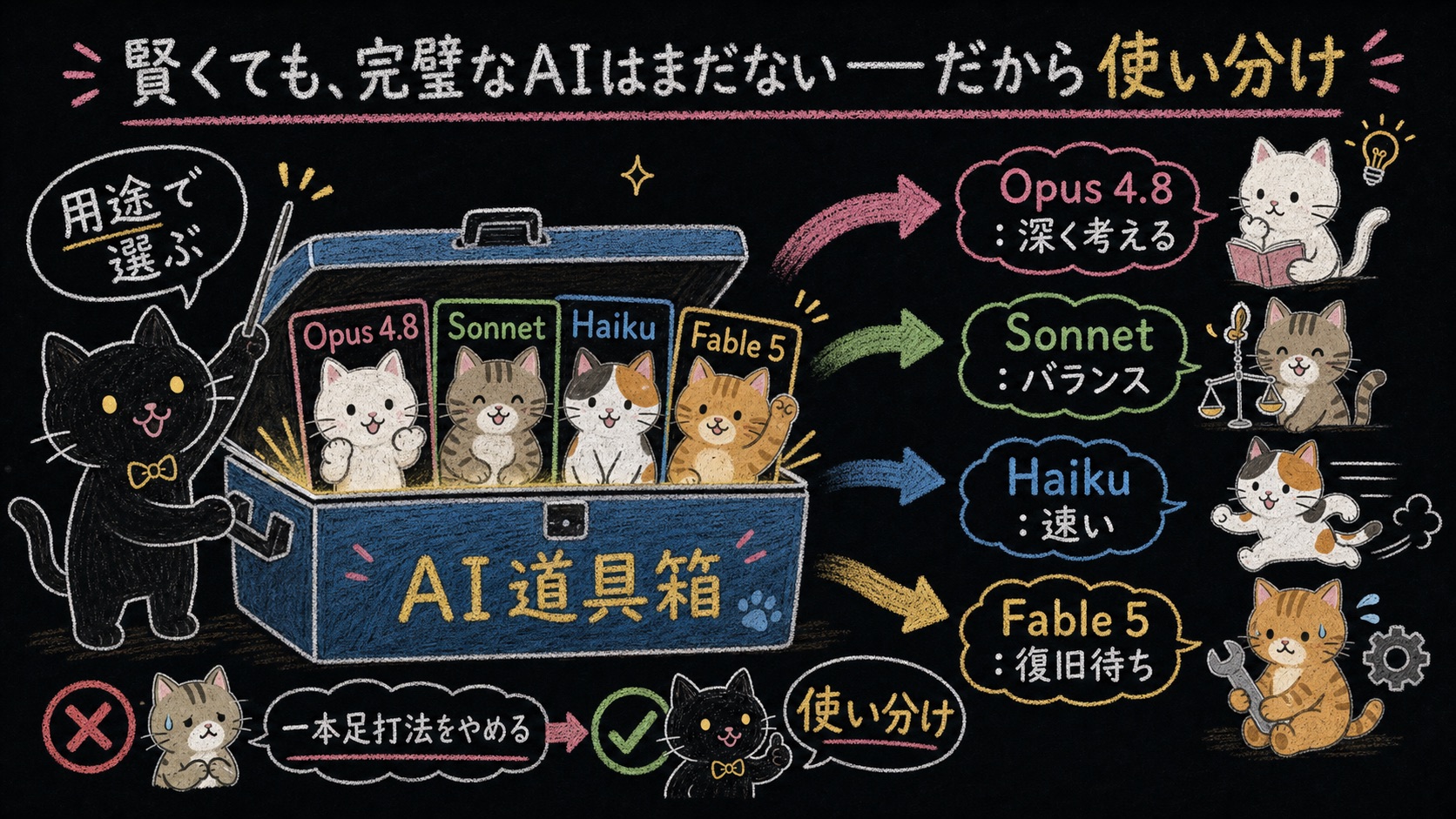 一本足打法をやめてAIを使い分ける