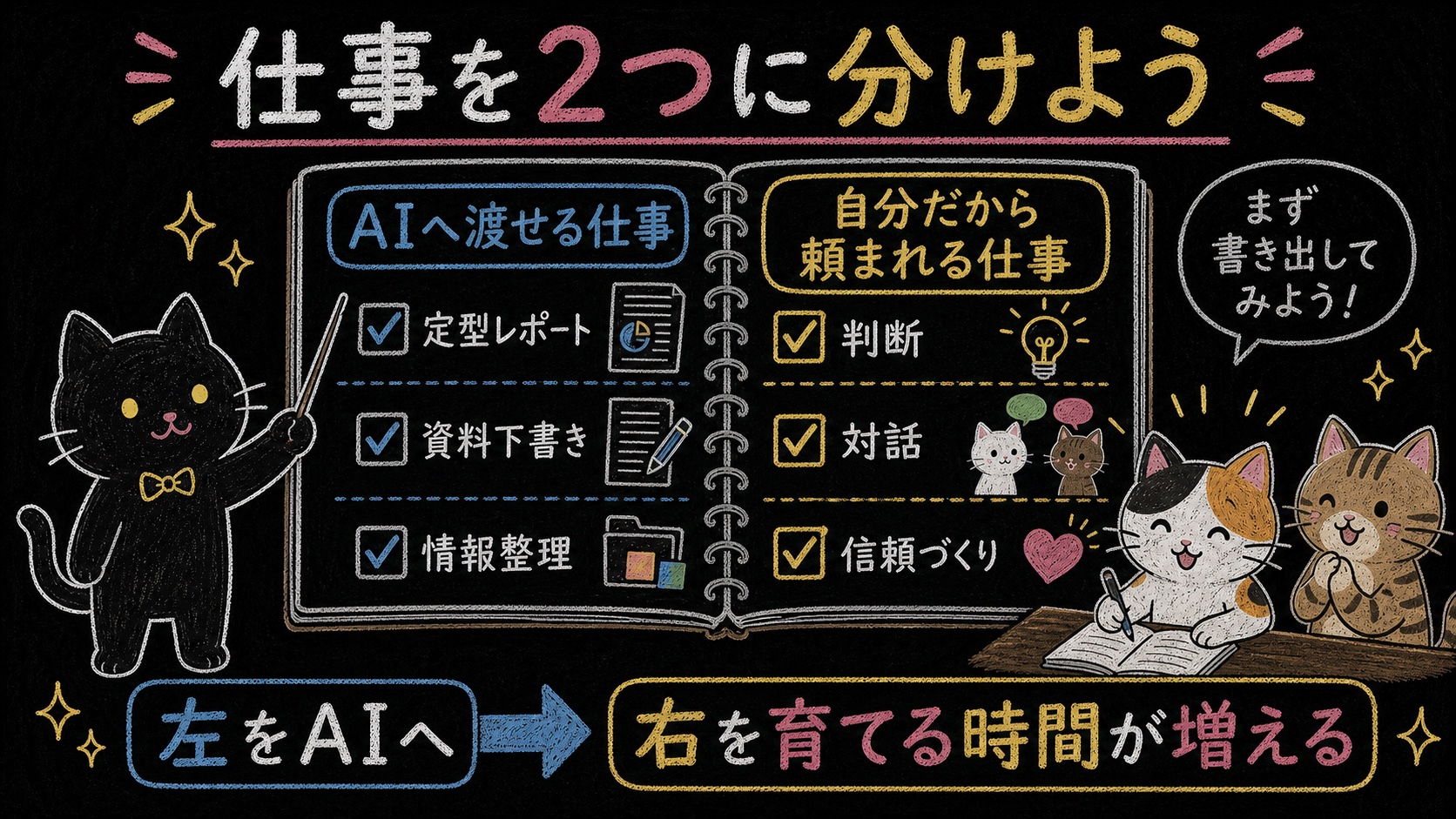 仕事を2つに分けよう