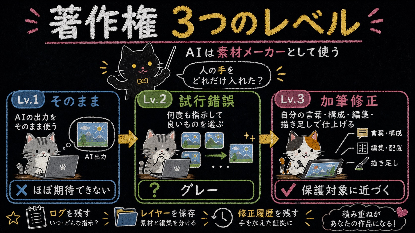 著作権 3つのレベル
